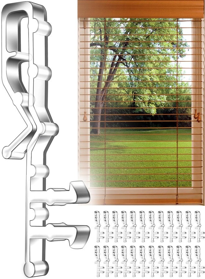 Takngjd 24 PCS Hidden Channel Valance Clips, 2-1/8inch Clear Plastic Blinds Clips for Valance with a Groove in The Back - Image 1